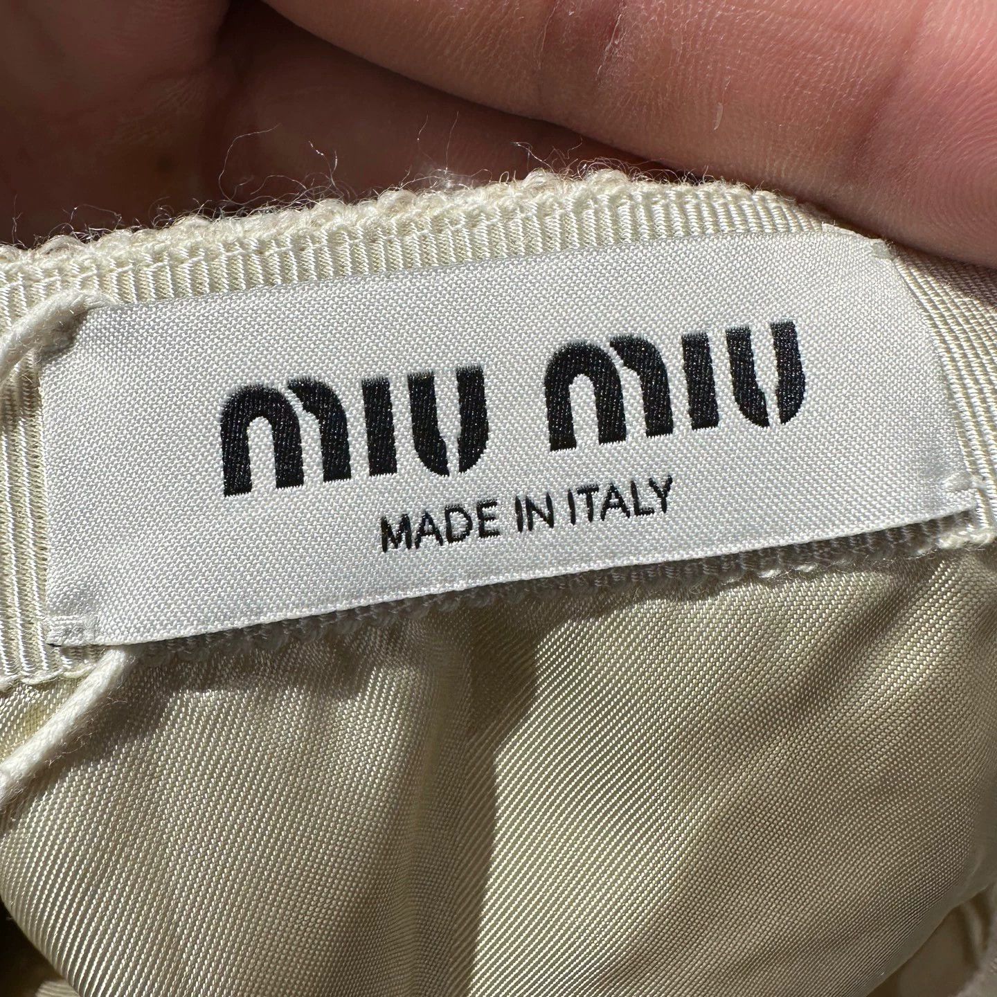 Miu Miu MIU MIU 24SS Tartan Wool Tweed Logo Skirt 40 Size 27" / US 4 / IT 40 - 3 Thumbnail