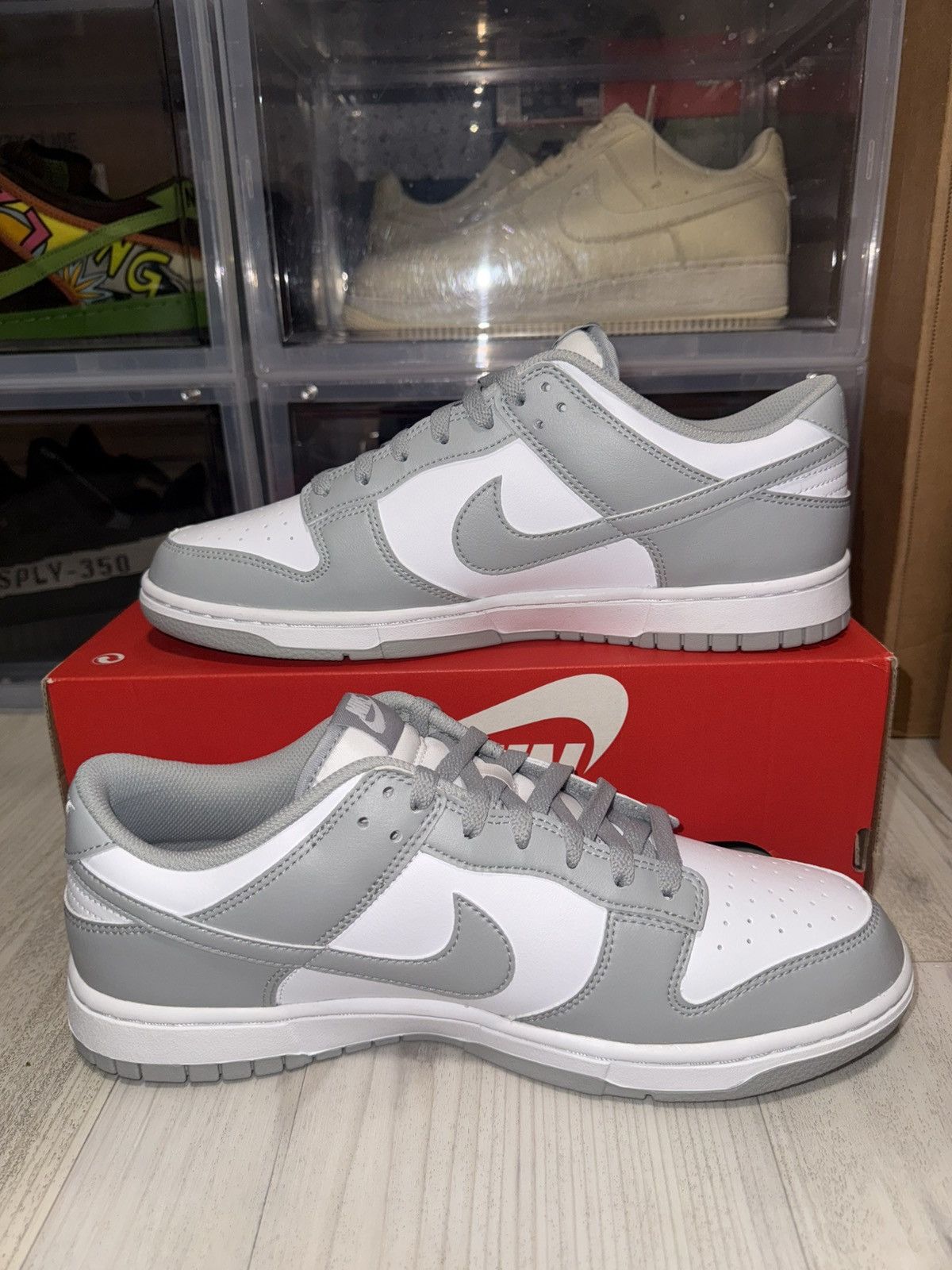 Nike Nike Dunk Low White Light Smoke Grey Size US 11 / EU 44 - 3 Thumbnail