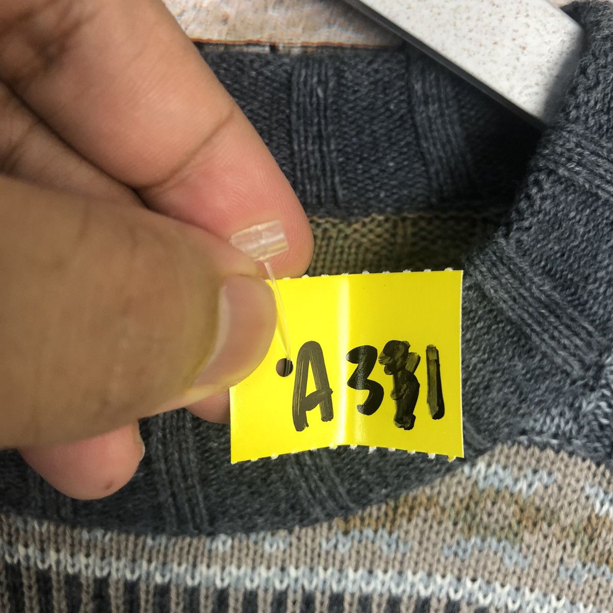 Vintage Jeans West Brown stripe design Knitwear #A31 Size M / US 6-8 / IT 42-44 - 10 Thumbnail