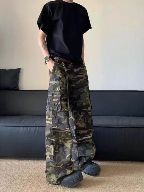 Japanese Brand Street baggy workwear camouflage casual pants Size US 34 / EU 50 - 1 Thumbnail
