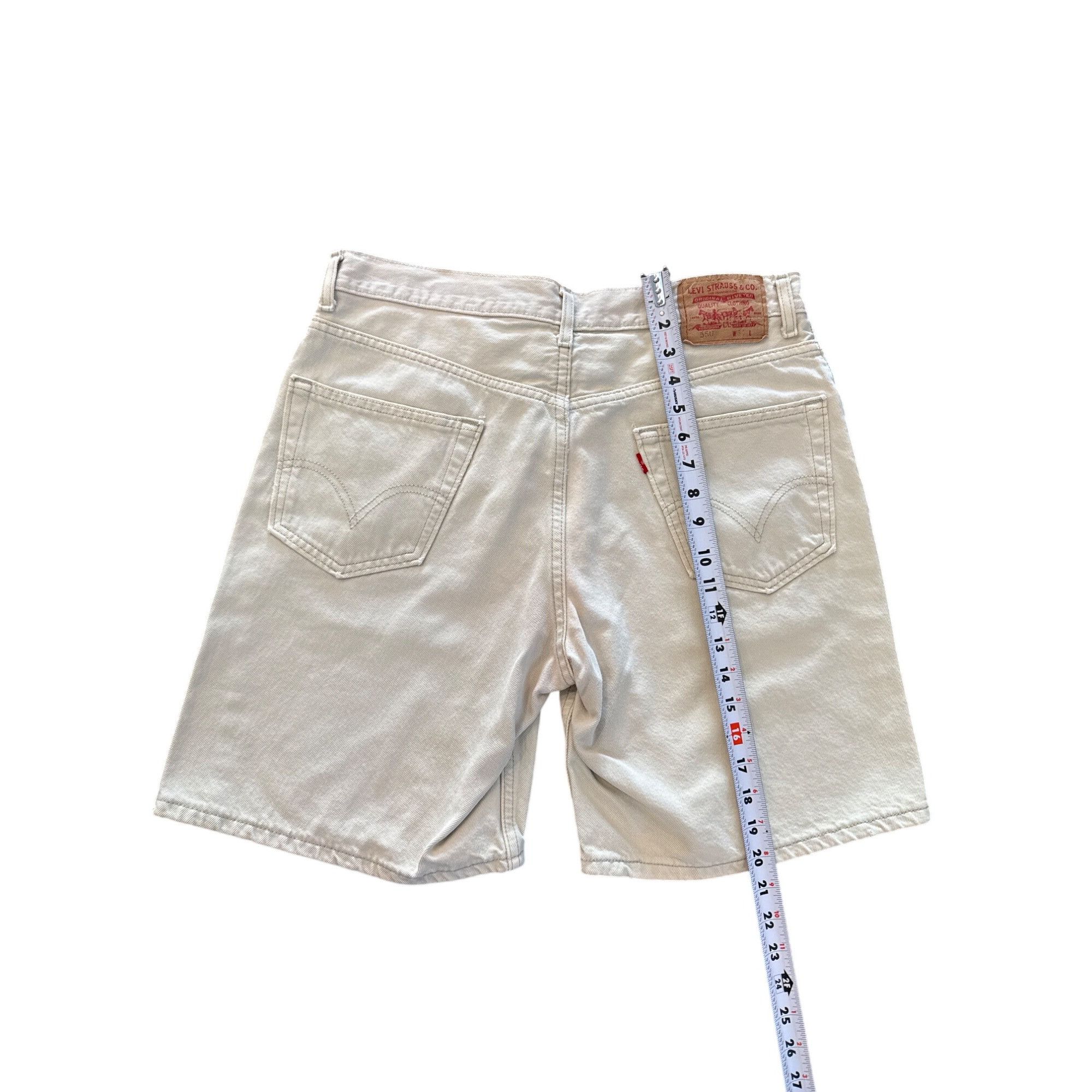 Levi's Levis 550 Relaxed Fit Mens Denim Shorts 34 Beige Cotton Vint Size US 34 / EU 50 - 6 Thumbnail