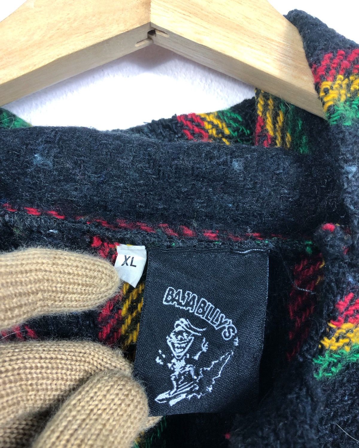 Mexican Threads Rare Vintage Baja Billy's Rasta Mexican Drug Rugs Hoodie Size US XL / EU 56 / 4 - 9 Thumbnail
