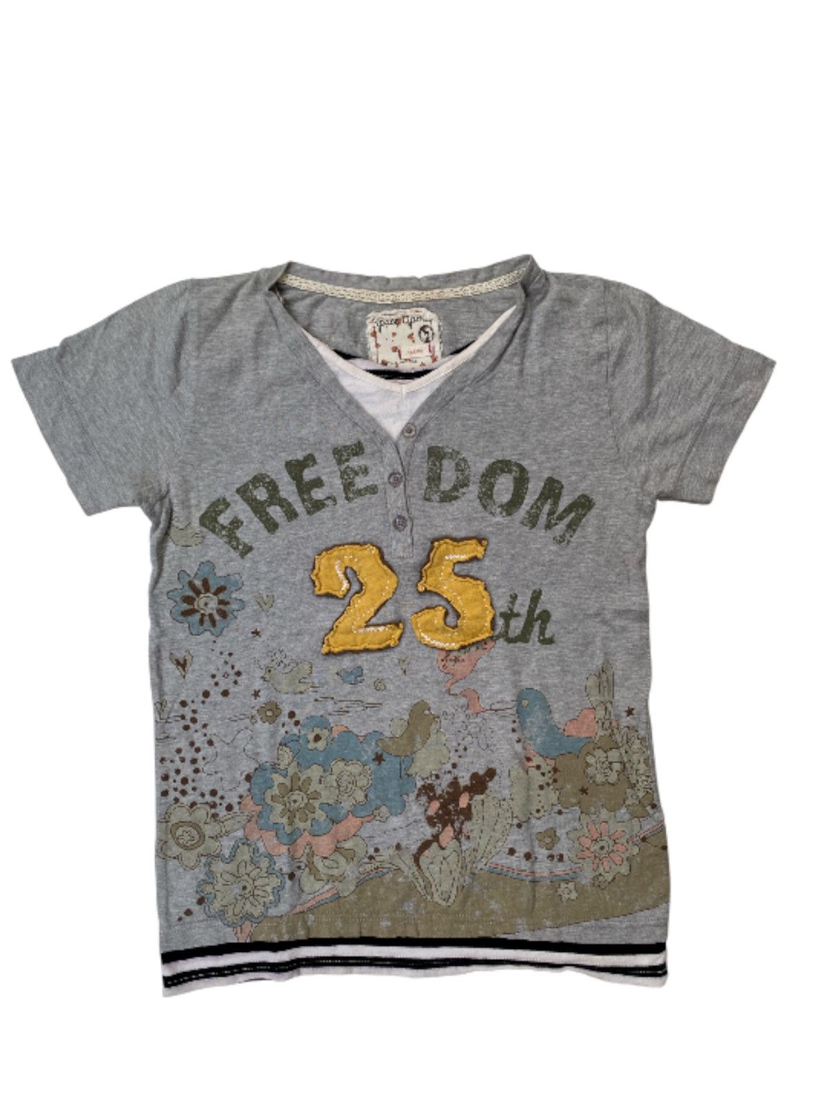 Japanese Brand Japanese Double Layer Freedom POEM Patch Emboireded TEE Size US L / EU 52-54 / 3 - 1 Thumbnail