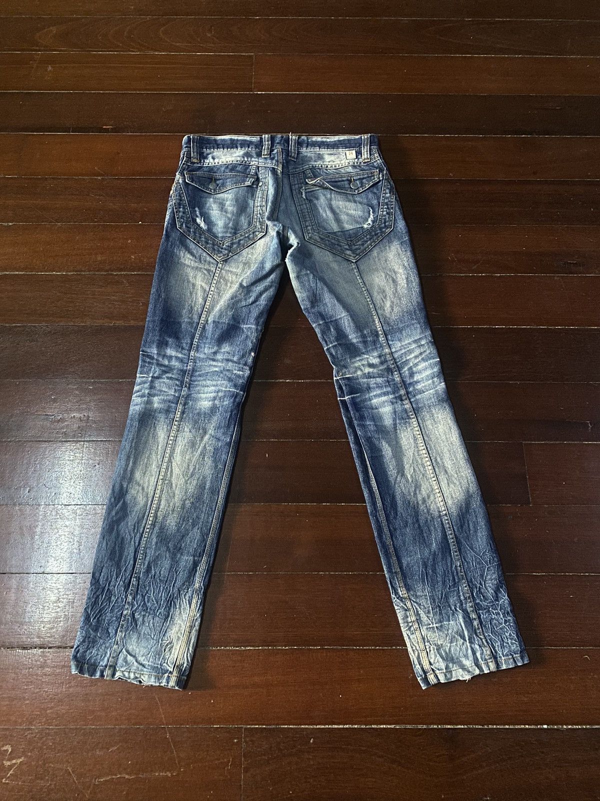 Designer × HIDEAWAYS × If Six Was Nine FIRE 🔥 HIDEAWAYS NICOLE nice faded studded pocket FLARE Size US 34 / EU 50 - 14 Thumbnail