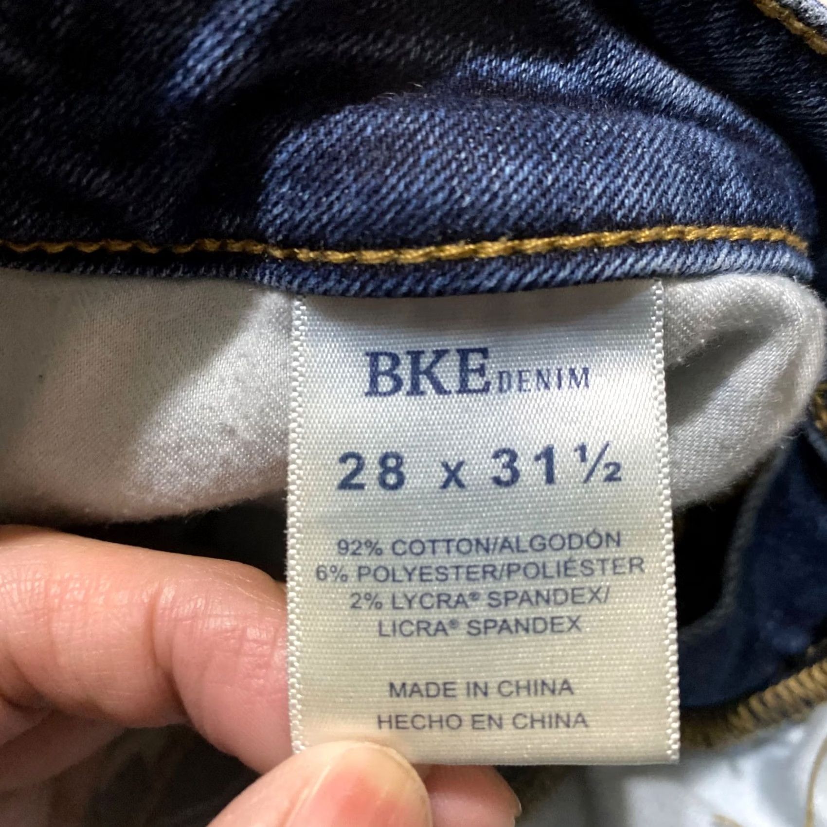 Vintage Buckle BKE Jeans Womens Blue Denim Slim Skinny High Rise Distressed sz 28 Size 28" / US 6 / IT 42 - 4 Thumbnail