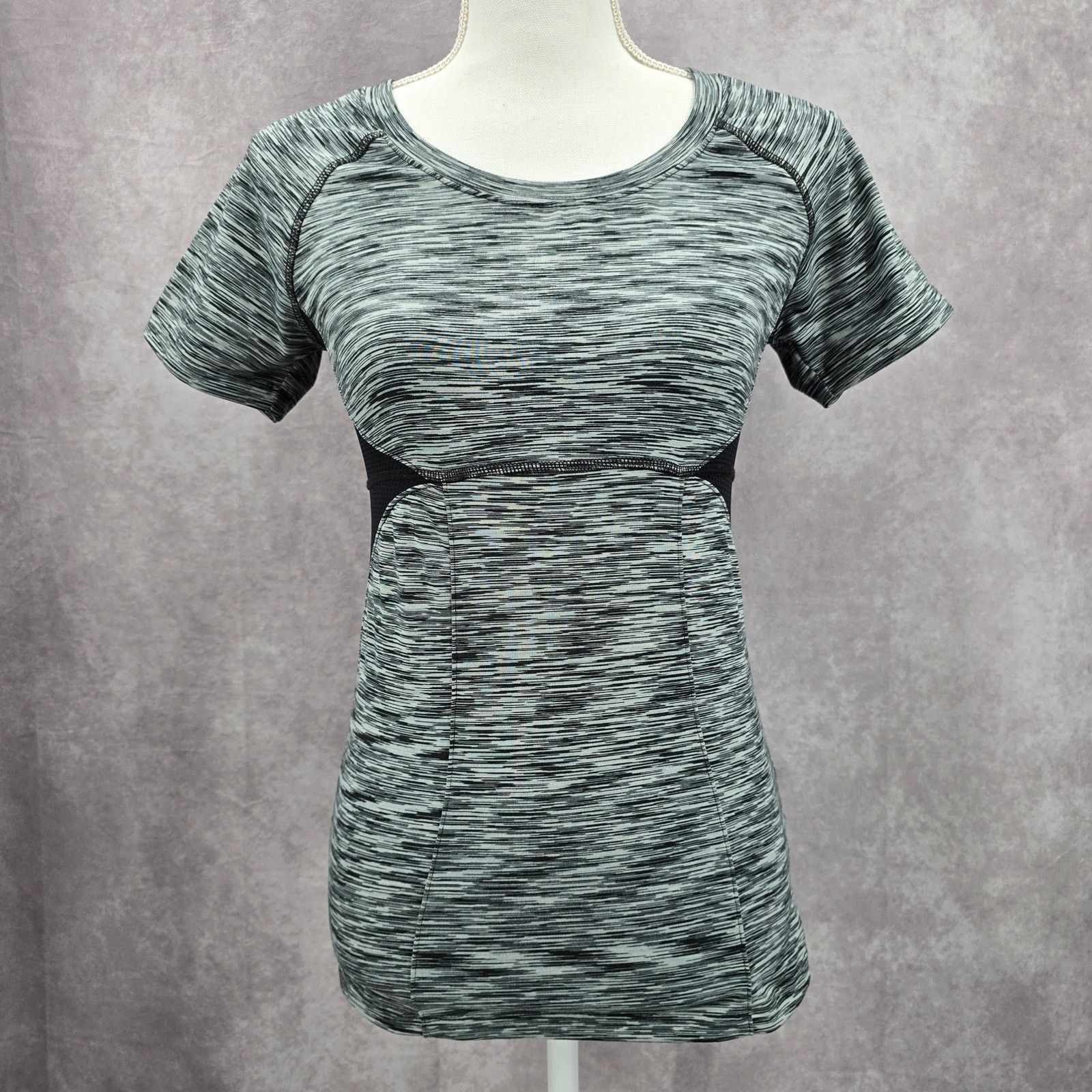 Other Soybu Gray Black Active Performance Tshirt Top Extra Small Size XS / US 0-2 / IT 36-38 - 1 Thumbnail