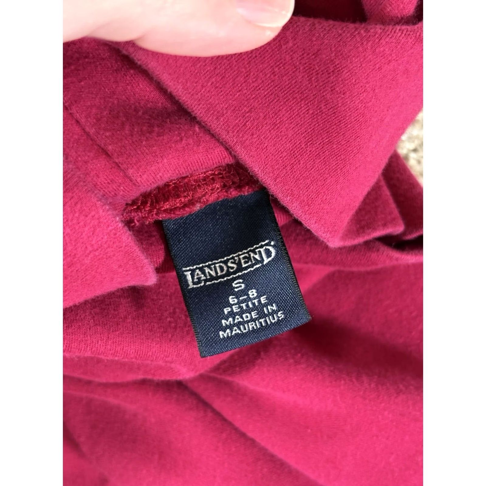 Lands' End Vintage Lands' End Mock Neck Long Sleeve Top Womens Small 6-8 Petite Turtleneck Red Size S / US 4 / IT 40 - 5 Thumbnail