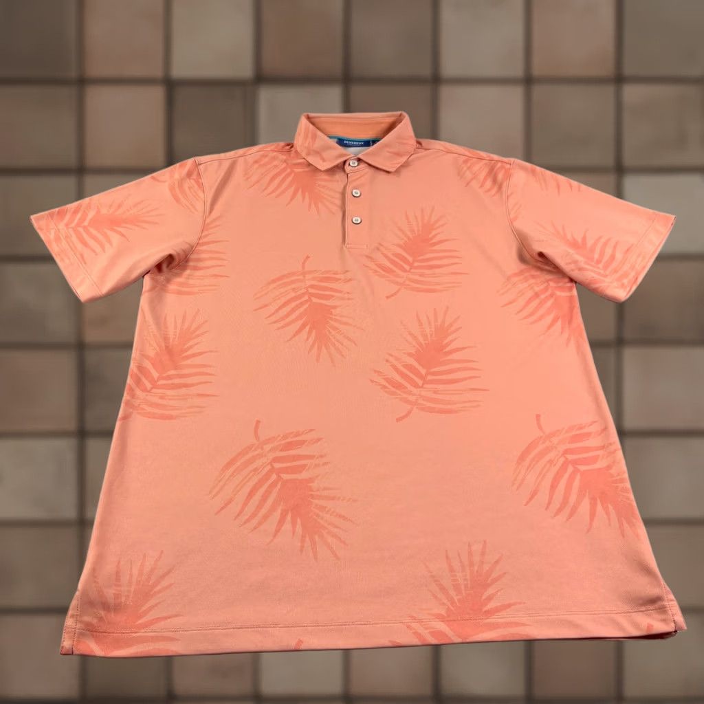 Vintage VINTAGE Devereux Golf Shirt Mens Medium Orange Floral Polo Stretch Performance Size US M / EU 48-50 / 2 - 1 Thumbnail