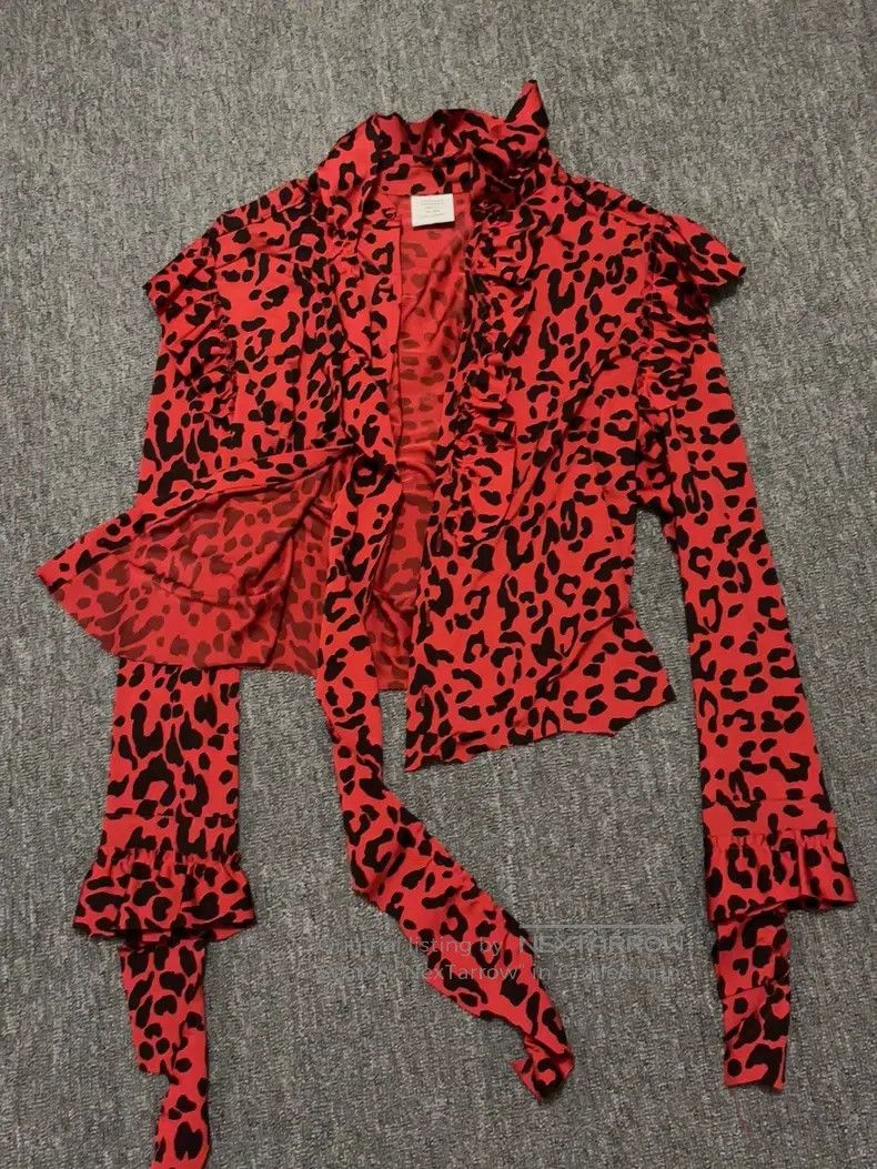 Vetements Vetements Red Leopard Print Shirt Short Size L / US 10 / IT 46 - 1 Thumbnail