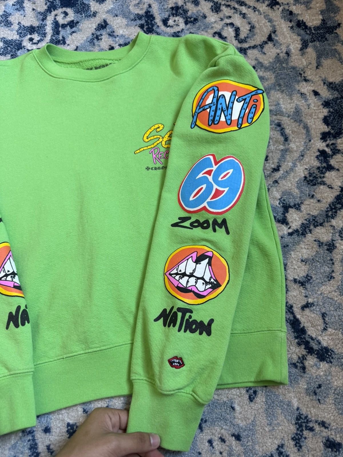 Black トップス Chrome Hearts Matty Boy Sex Records Crewneck