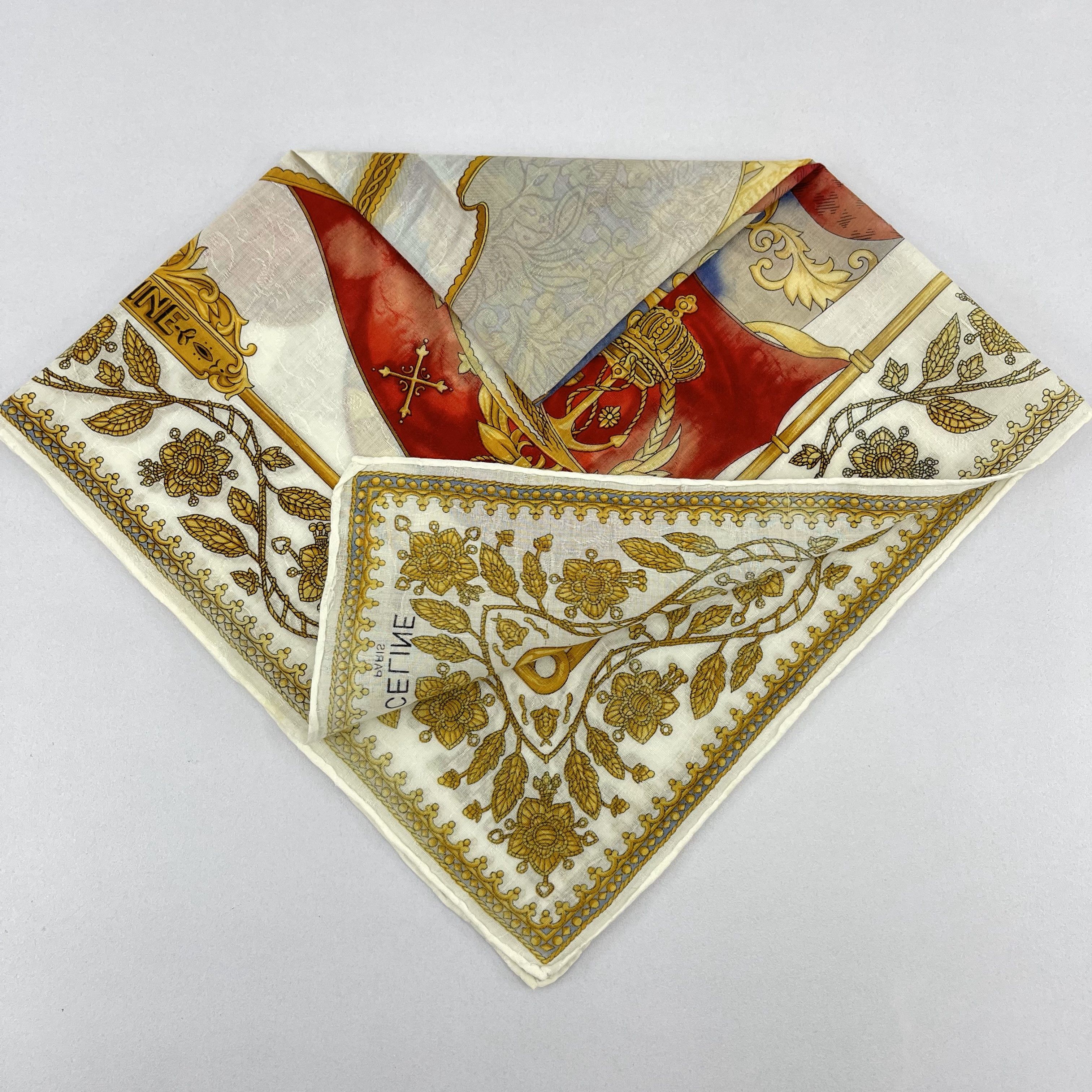 Celine × Vintage Celine Handkerchief / Neckerchief / Bandana - 4186 Size ONE SIZE - 13 Thumbnail