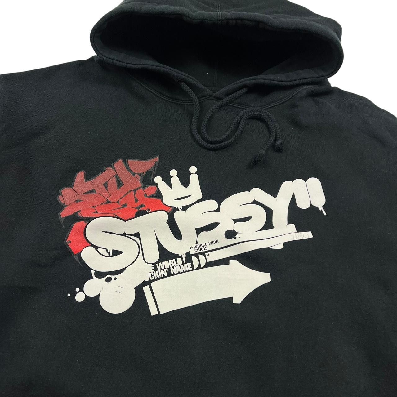 Stussy Vintage 2000s Stussy Pullover Hoodie Graffiti - Extra Large Size US XL / EU 56 / 4 - 2 Thumbnail