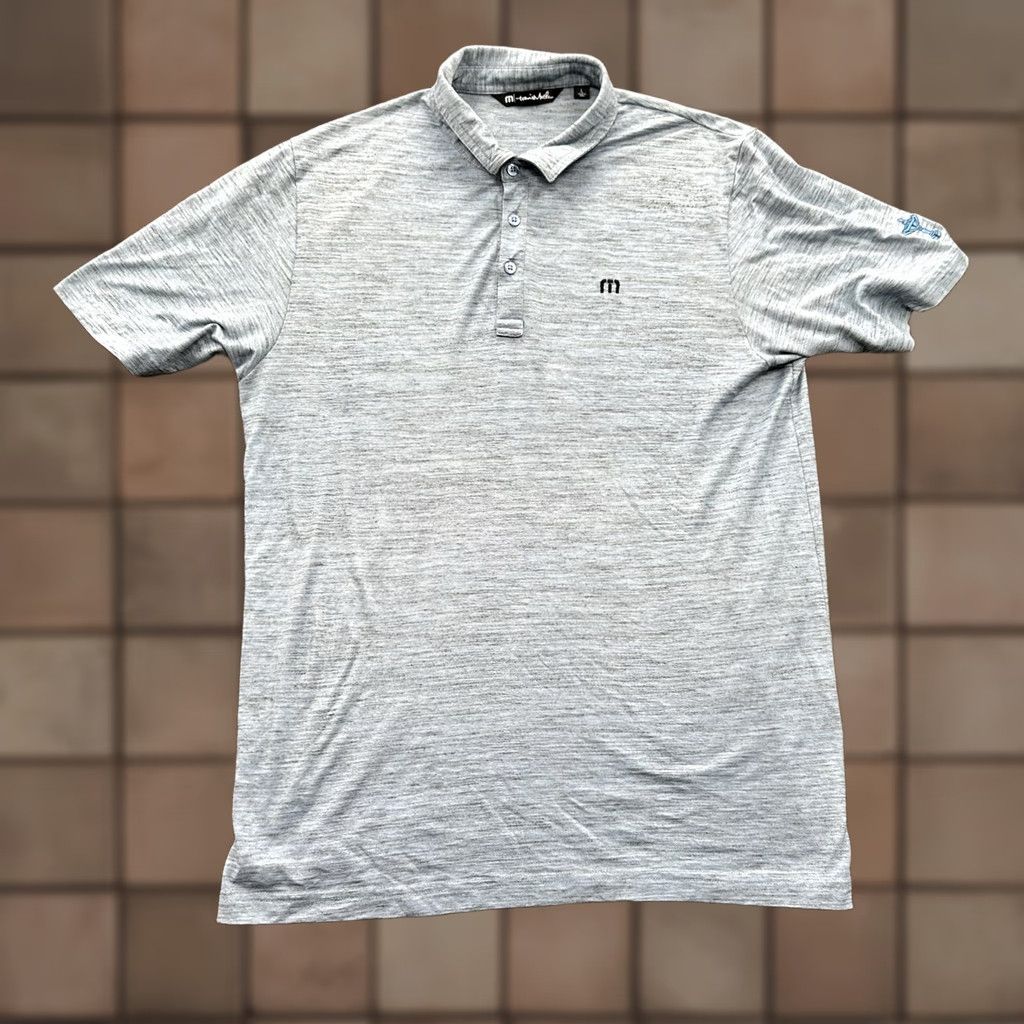 TravisMathew Travis Mathew Polo Shirt Men L Blue Golf Preppy Embroidered Sleeve Short Sleeve Collared Pullover Casual Polo Shirt Size US L / EU 52-54 / 3 - 1 Thumbnail