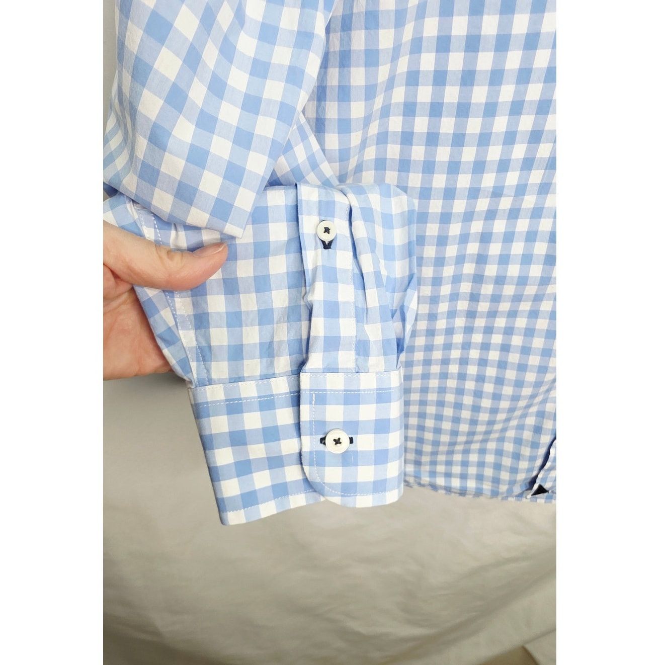 UNTUCKit UNTUCKit Blue & White Check Pattern Long Sleeve Shirt XXL Size US XXL / EU 58 / 5 - 5 Thumbnail
