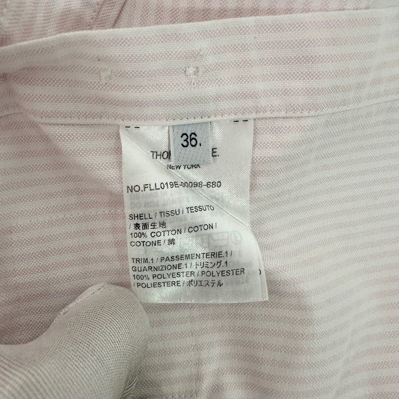 Thom Browne Thom browne Pink women's double-sleeved webbing shirt 2503- Size XS / US 0-2 / IT 36-38 - 6 Thumbnail
