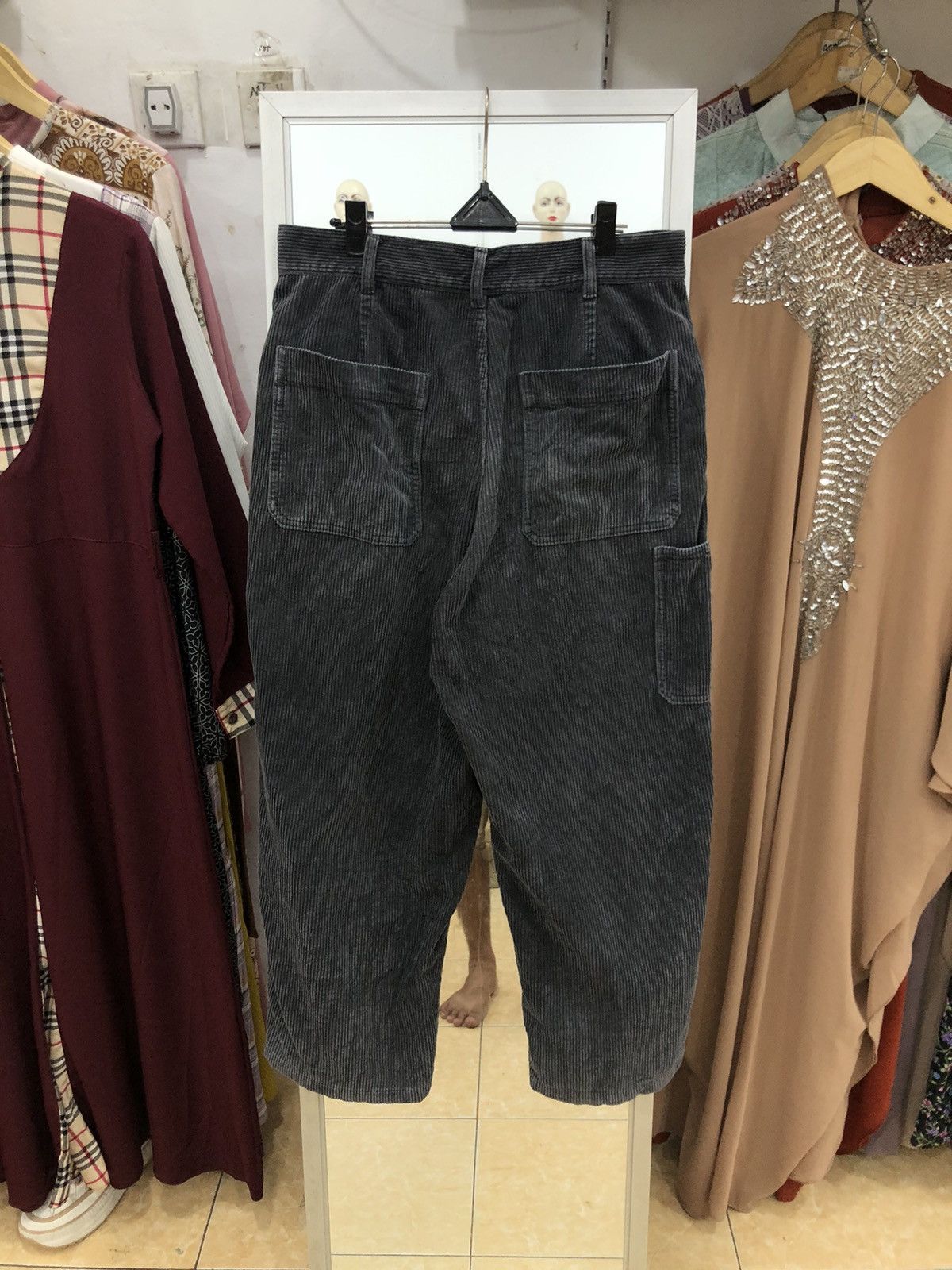 image of Undercover x Uniqlo U Corduroy Baggy Pants in Charcoal, Men's (Size 32)