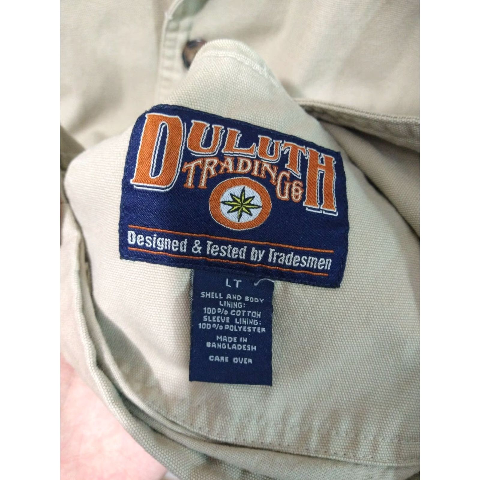 Duluth Trading Company Duluth Trading Co. Blazer Mens LT Large Tall Beige Safari Jacket Presentation Twill Size 42R - 6 Thumbnail