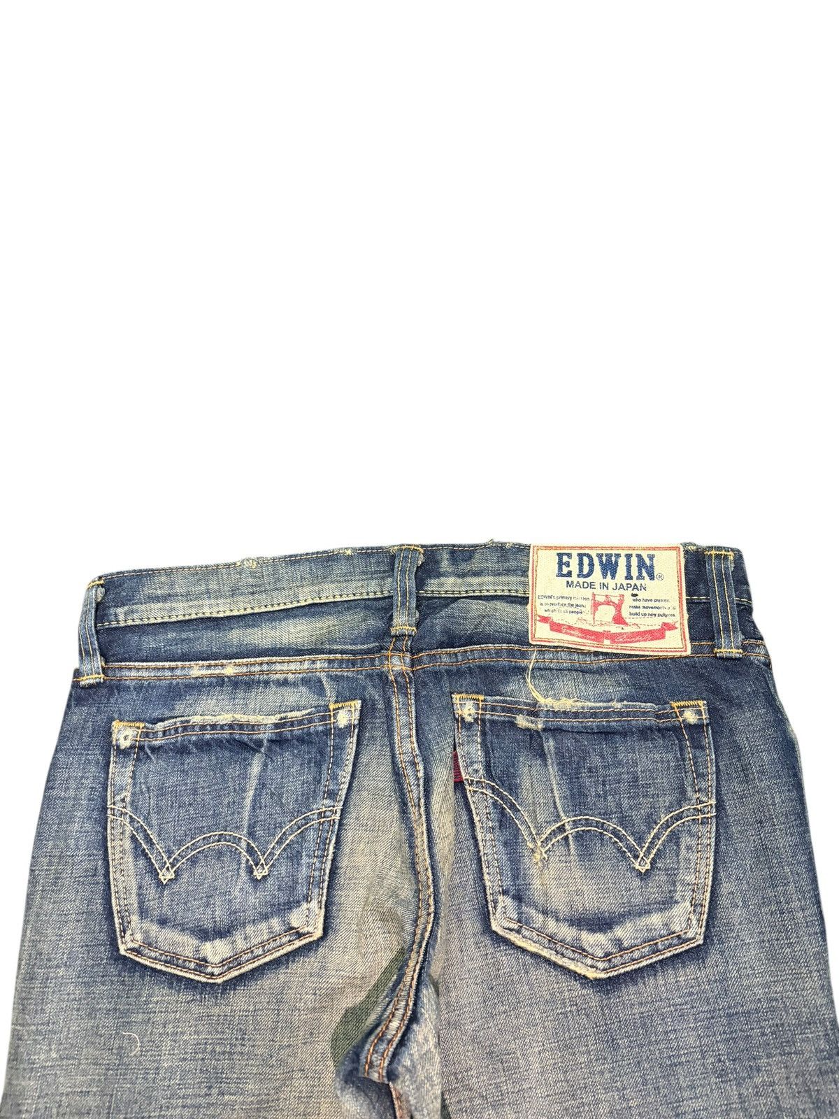 Edwin Vintage Japanese Edwin Rusty Mud Wash Distressed Jeans Size 29" - 4 Thumbnail