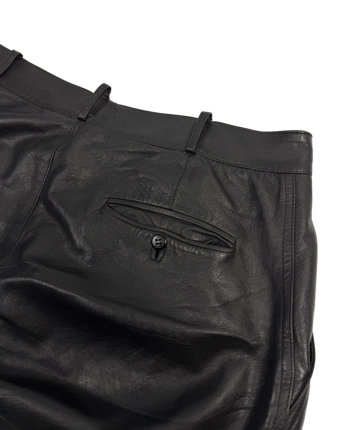 Leather Vintage Leonardo Vera Pelle Italy Leather Pants Relaxed Fit Size US 34 / EU 50 - 11 Thumbnail