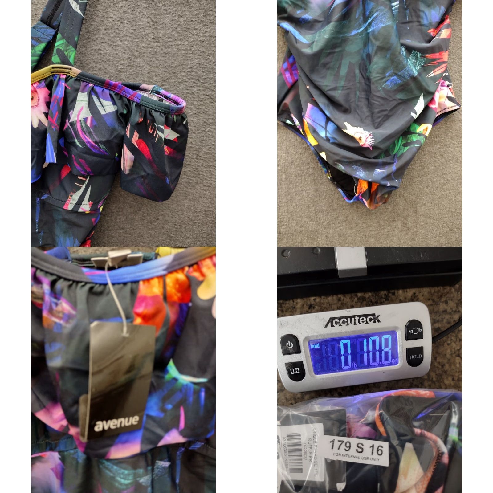 Avenue Avenue 14W Multicolor Jungle Paradise Ruffle One Piece Women's Swimsuit Beach Size ONE SIZE - 8 Thumbnail