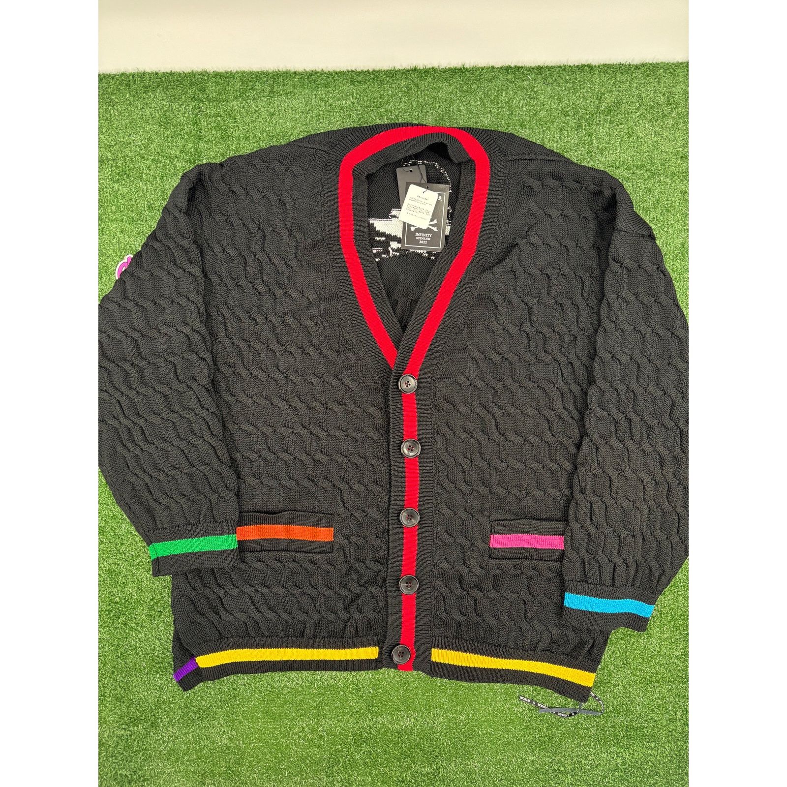 Mastermind Japan Mastermind World Knitted Black Tennis Cardigan Size Large Size US L / EU 52-54 / 3 - 2 Thumbnail