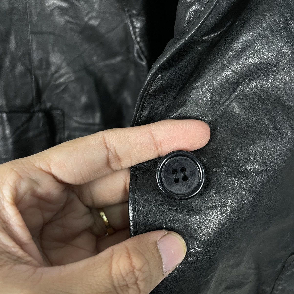 Japanese Brand C'est Chouette Leather Jacket Size M / US 6-8 / IT 42-44 - 14 Thumbnail