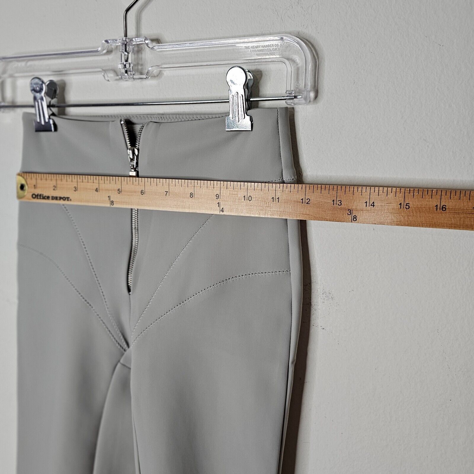 Other NWOT RARE Daisy Gray Taupe Zip-Up Front Stitch Leggings S Size 27" / US 4 / IT 40 - 7 Thumbnail