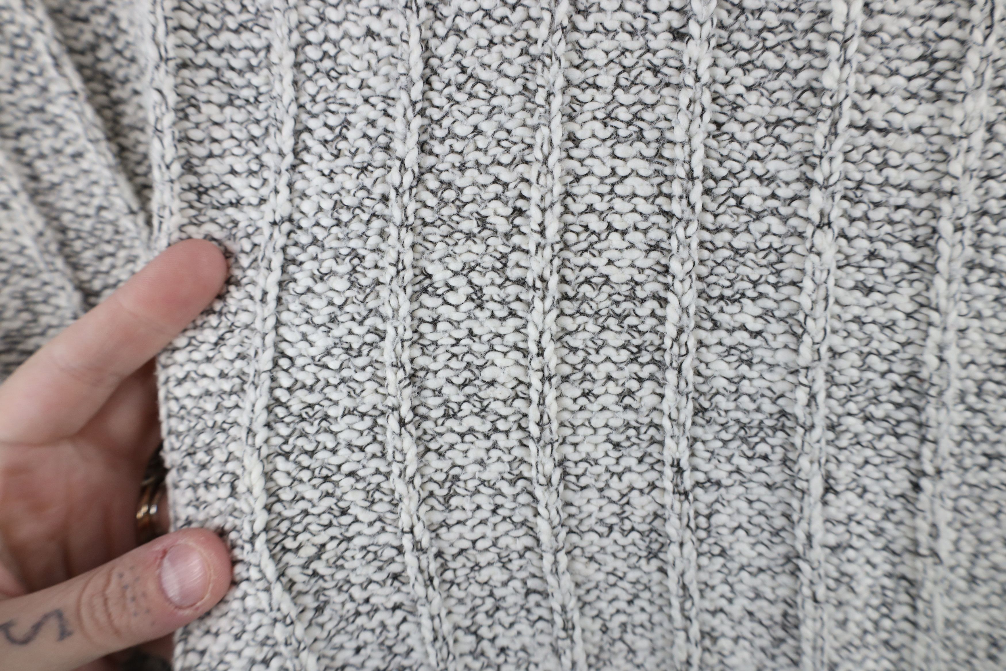 Vintage 90s Streetwear Ribbed Knit Crewneck Sweater USA