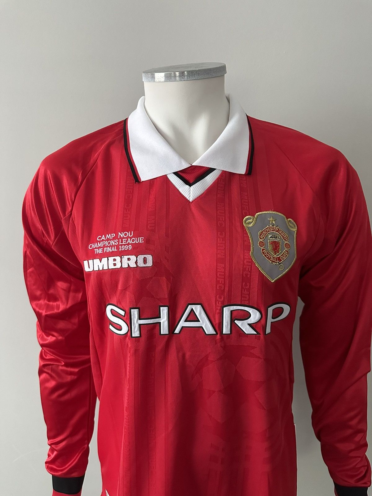 Umbro David Beckham Vintage Champions League Final Soccer Jersey Size US XL / EU 56 / 4 - 4 Thumbnail