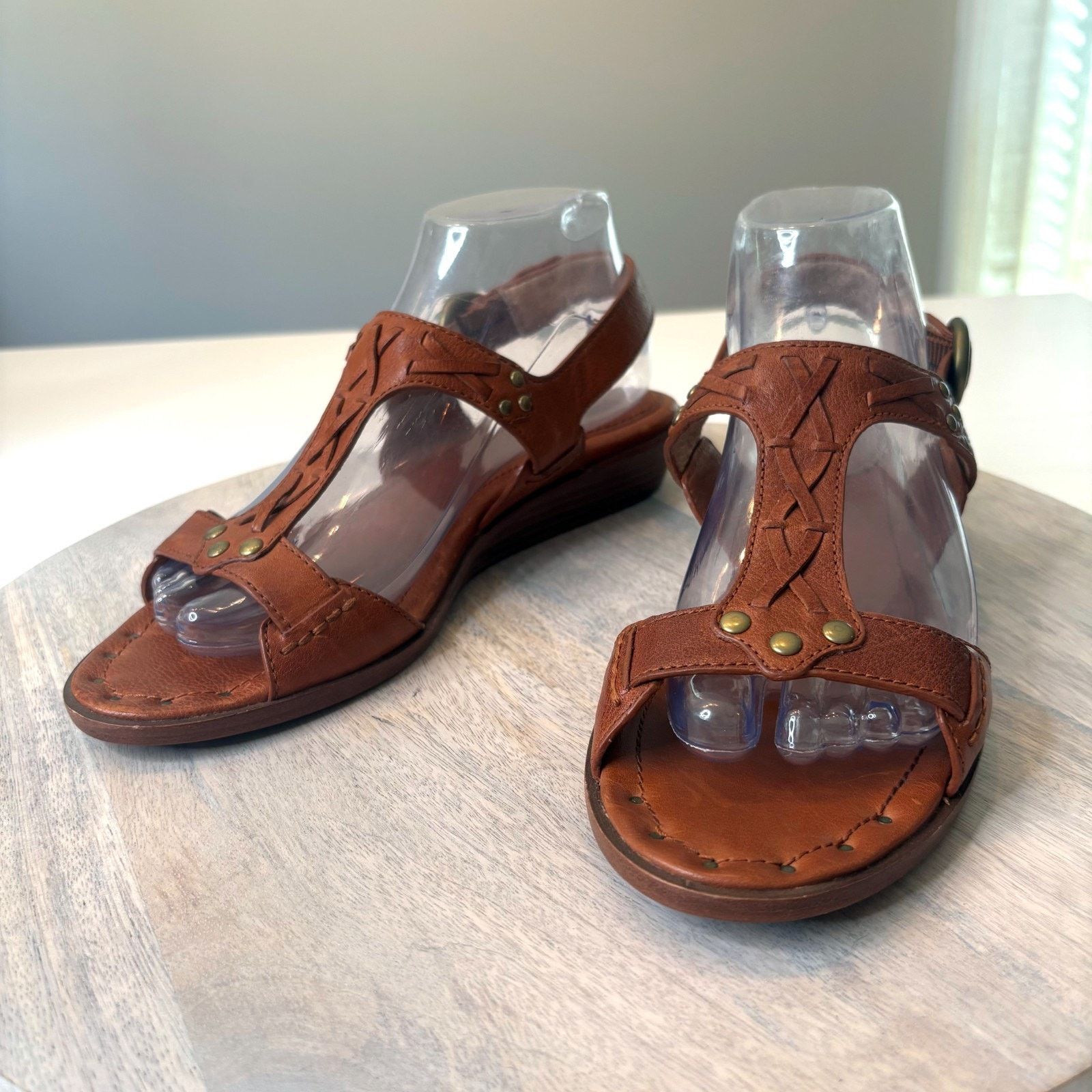 Frye Frye Avery Strap Leather Brown Leather Sandals Size 9M 9 M Size US 9 / IT 39 - 1 Thumbnail
