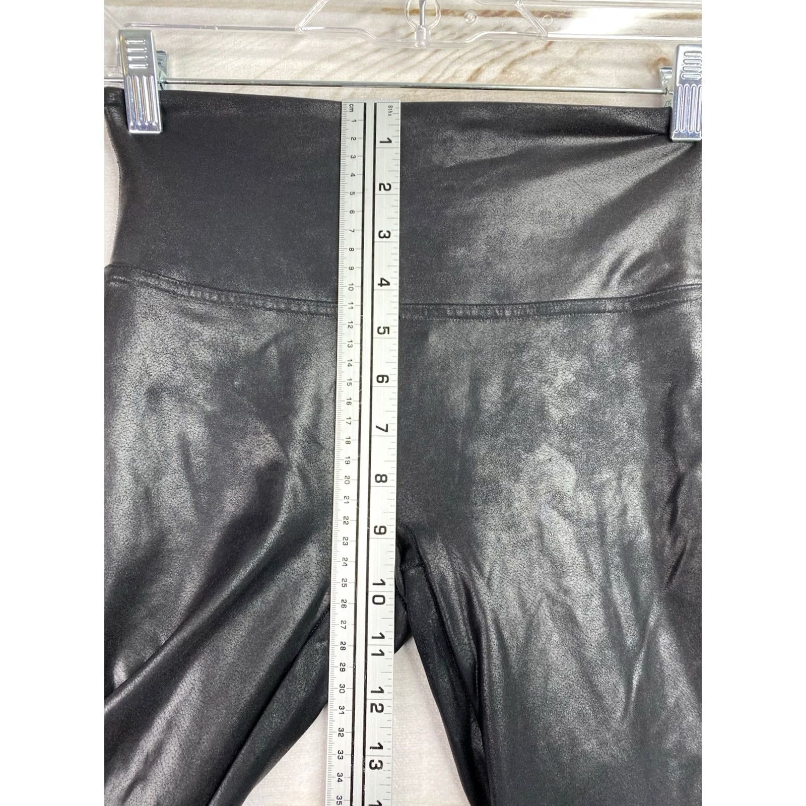 Spanx Spanx Leggings M Petite Black Nylon Polyester Elastane Slimming Skinny Pull On Size 32" / US 10 / IT 46 - 6 Thumbnail