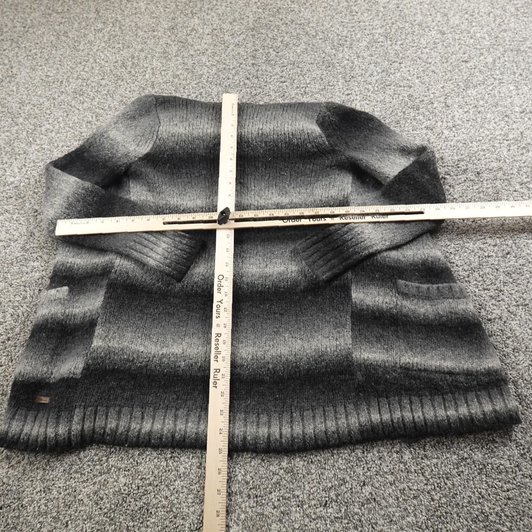 Eddie Bauer Eddie Bauer Sweater Cardigan Womens XS Gray Ombre Open Front Knit Wool Blend Long Sleeve Pockets Logo Size XS / US 0-2 / IT 36-38 - 5 Thumbnail