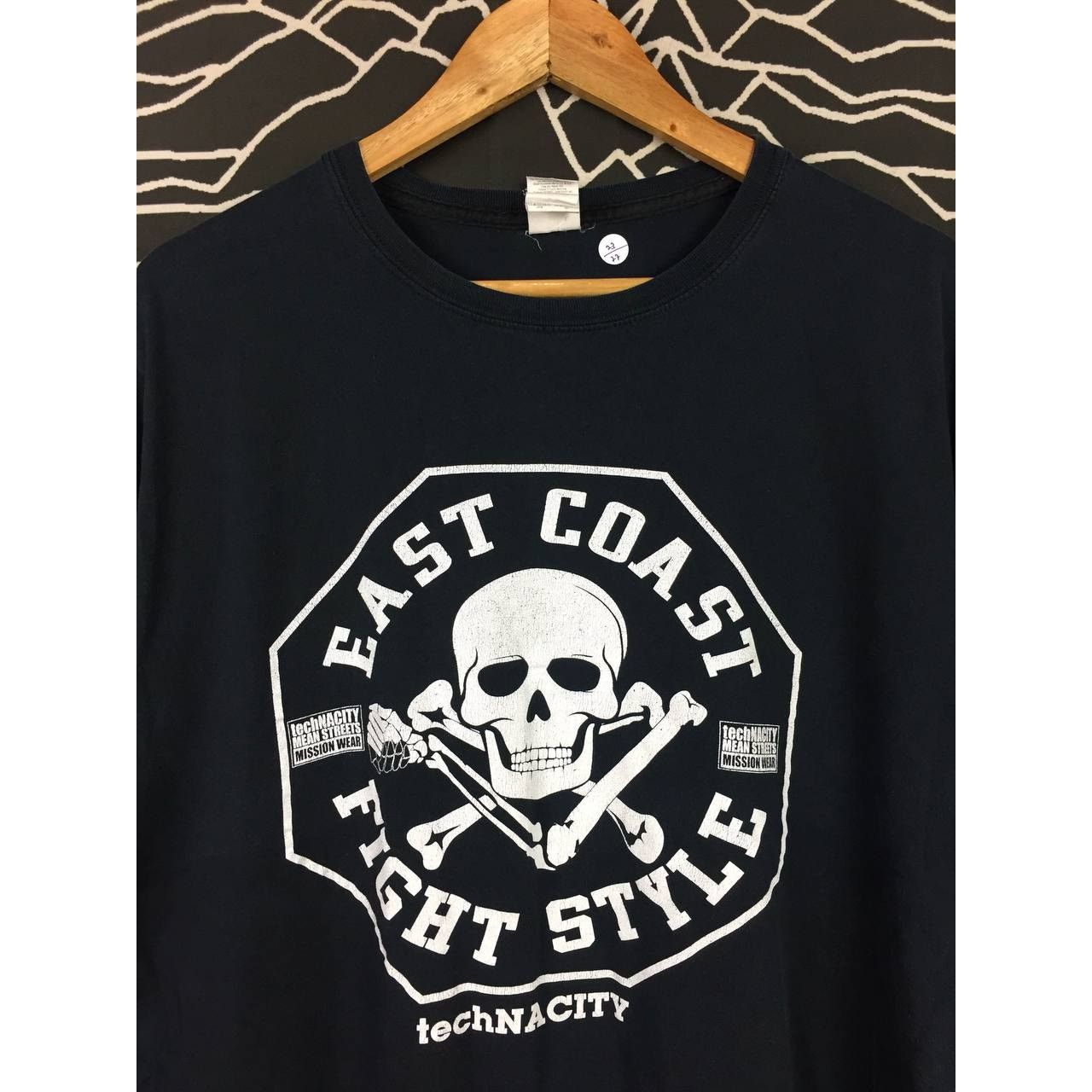 Gildan × Vintage East Coast Fight Style Skull Logo TechNACITY Clothing Tee Size US L / EU 52-54 / 3 - 3 Thumbnail