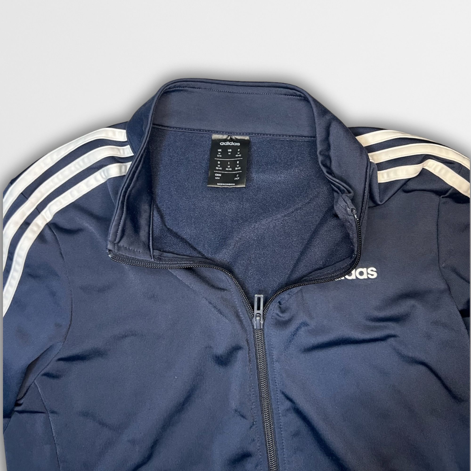 Adidas Adidas Mens Navy Blue Track Jacket Medium Lightweight Zipper Size US M / EU 48-50 / 2 - 5 Thumbnail
