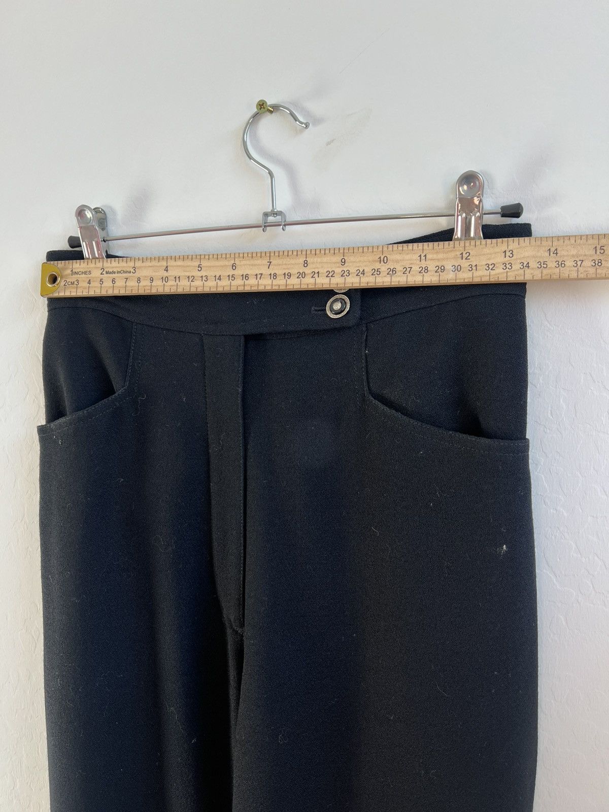 Versace Vintage Gianni Versace Wool Trousers Logo Button Detail Size 28" / US 6 / IT 42 - 4 Thumbnail