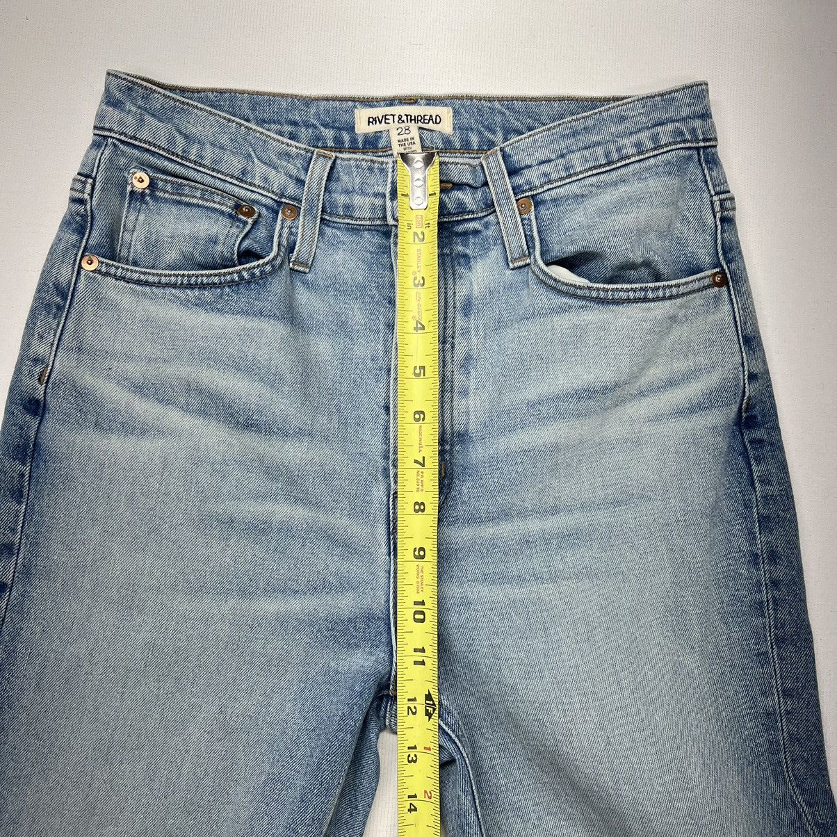 Madewell Rivet & Thread Jeans Blue Perfect Vintage Ryserson Denim Size 28" / US 6 / IT 42 - 20 Thumbnail