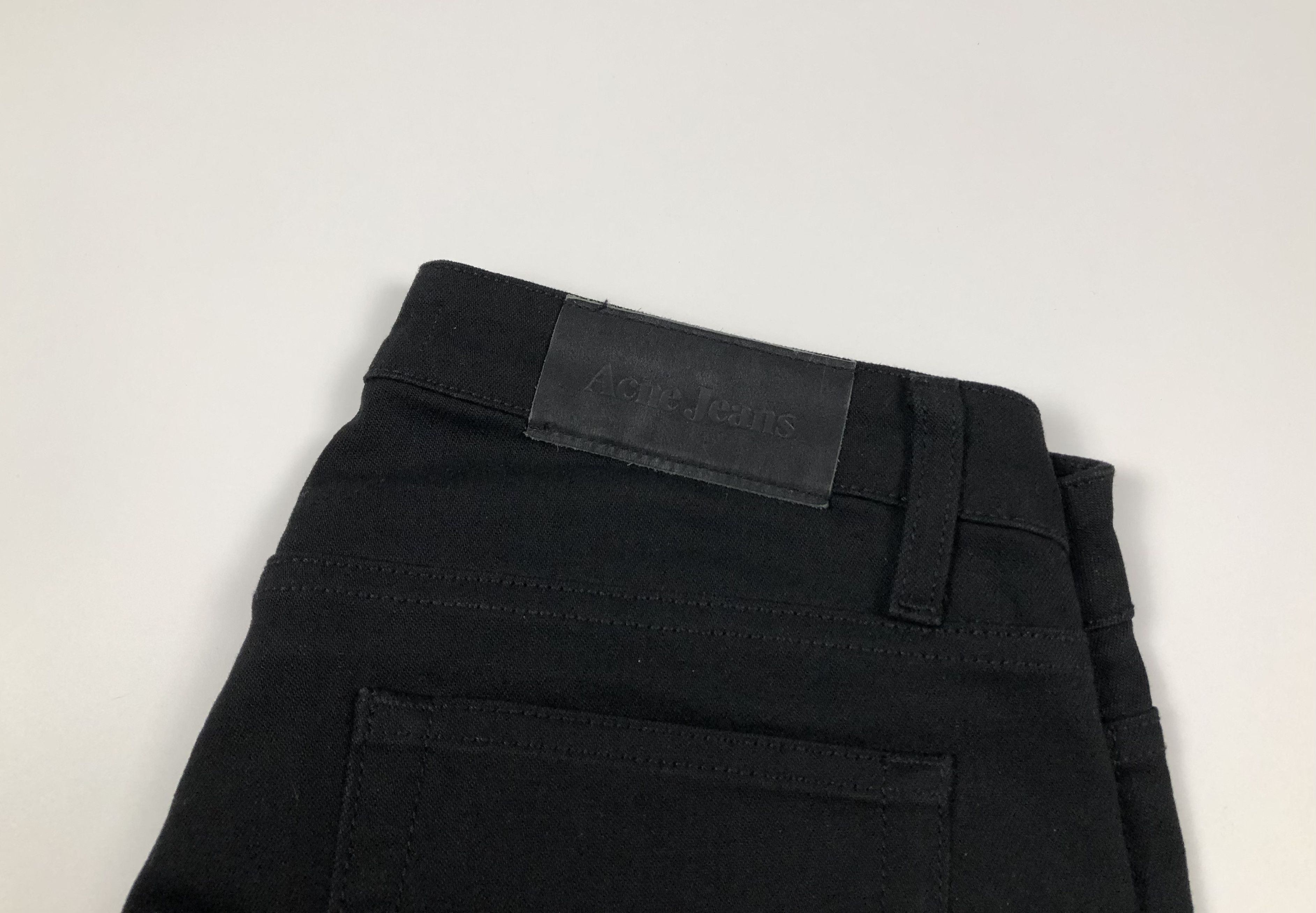 Acne Studios Acne Jeans Hep Black Stretch Stockholm Sweden Suede Size 29" - 3 Thumbnail