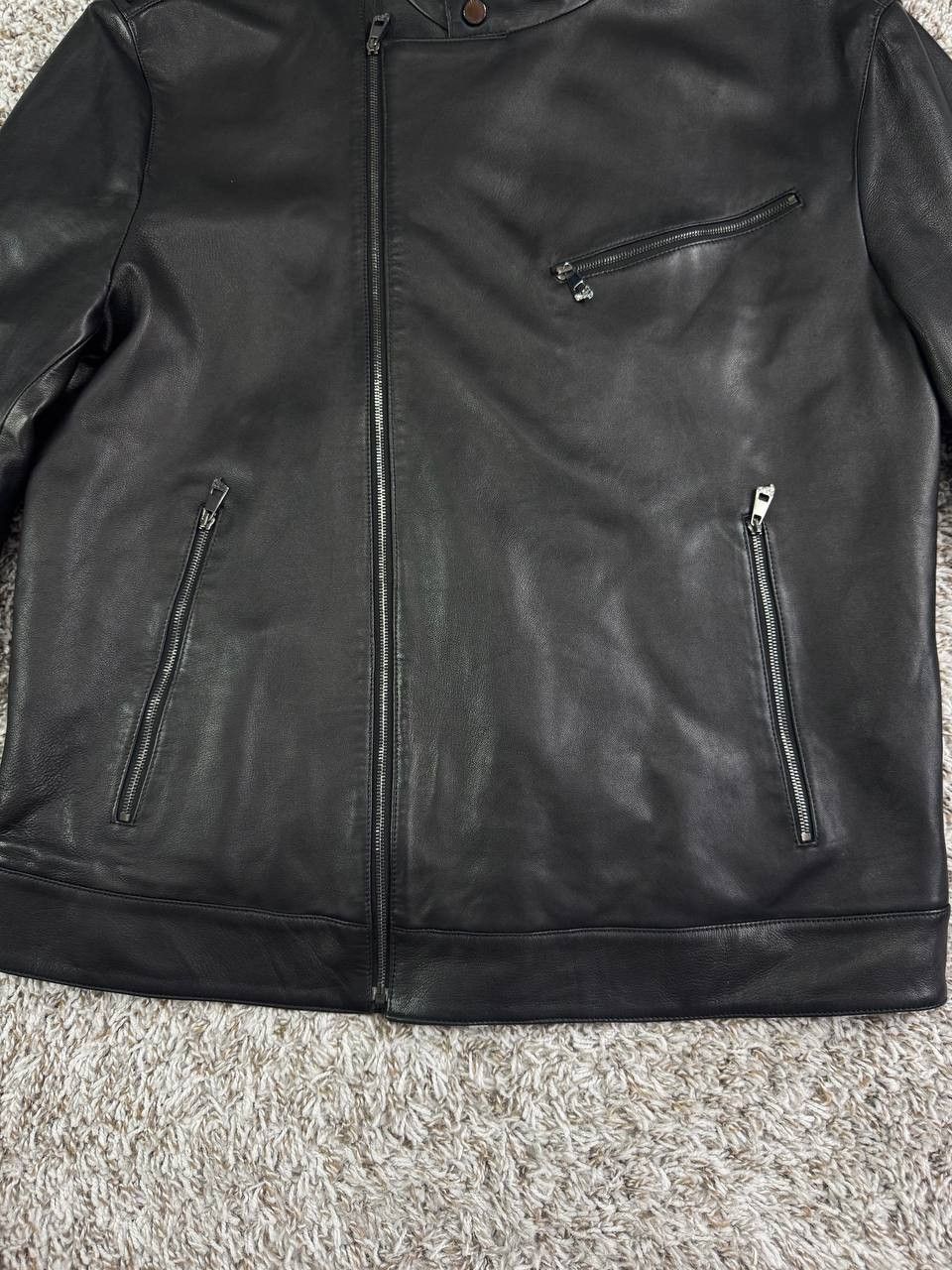 Versace Versace Collection Leather Moto Jacket Braided Accents Size US L / EU 52-54 / 3 - 5 Thumbnail