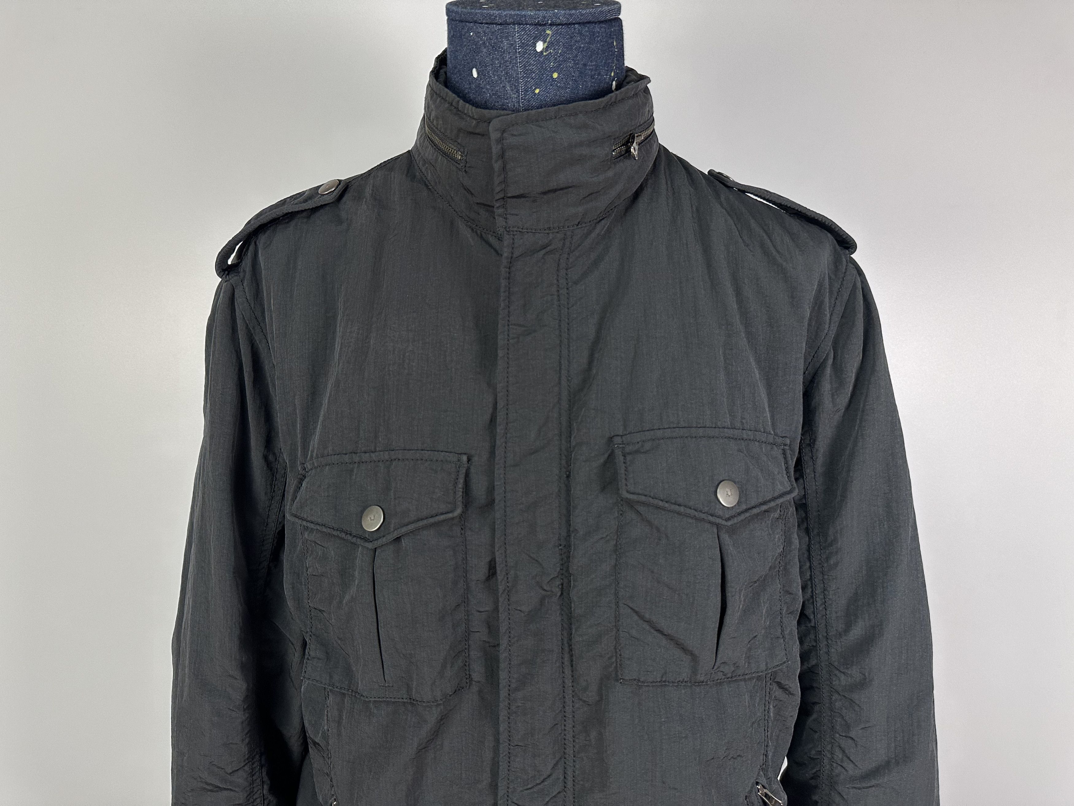 Giorgio Armani Armani Jeans Jacket Shimmer Multi Pocket Mens Biker Gray XL Size US XL / EU 56 / 4 - 3 Thumbnail