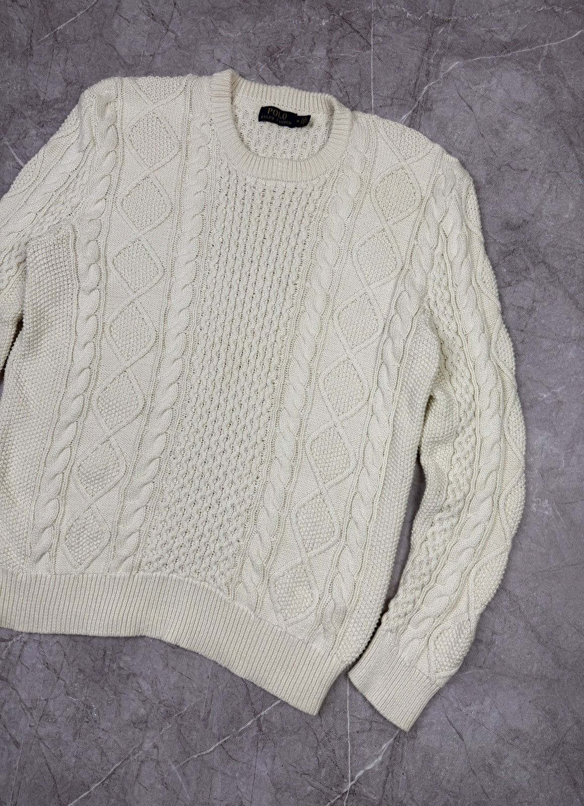Polo Ralph Lauren Polo Ralph Lauren Heavyweight Cable Knit Cotton Sweater Size US M / EU 48-50 / 2 - 4 Thumbnail