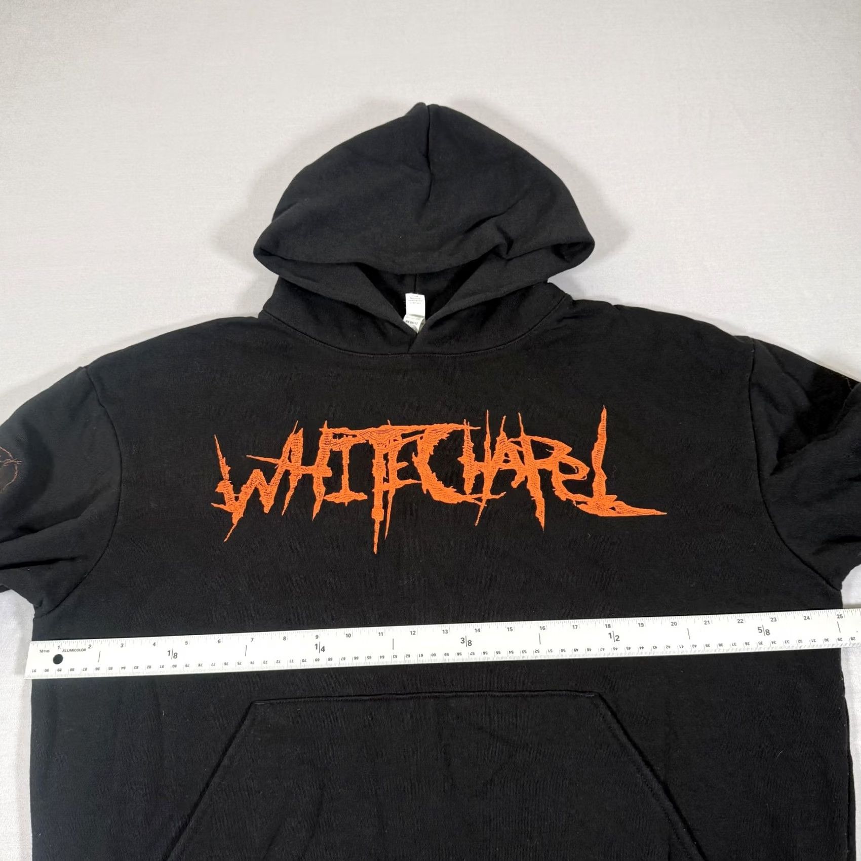 Vintage VINTAGE? No. Whitechapel Hoodie Men M Black Deathcore Band Graphic Print Pullover with Hooded Front Kangaroo Pocket Flames Clean Size US M / EU 48-50 / 2 - 5 Thumbnail