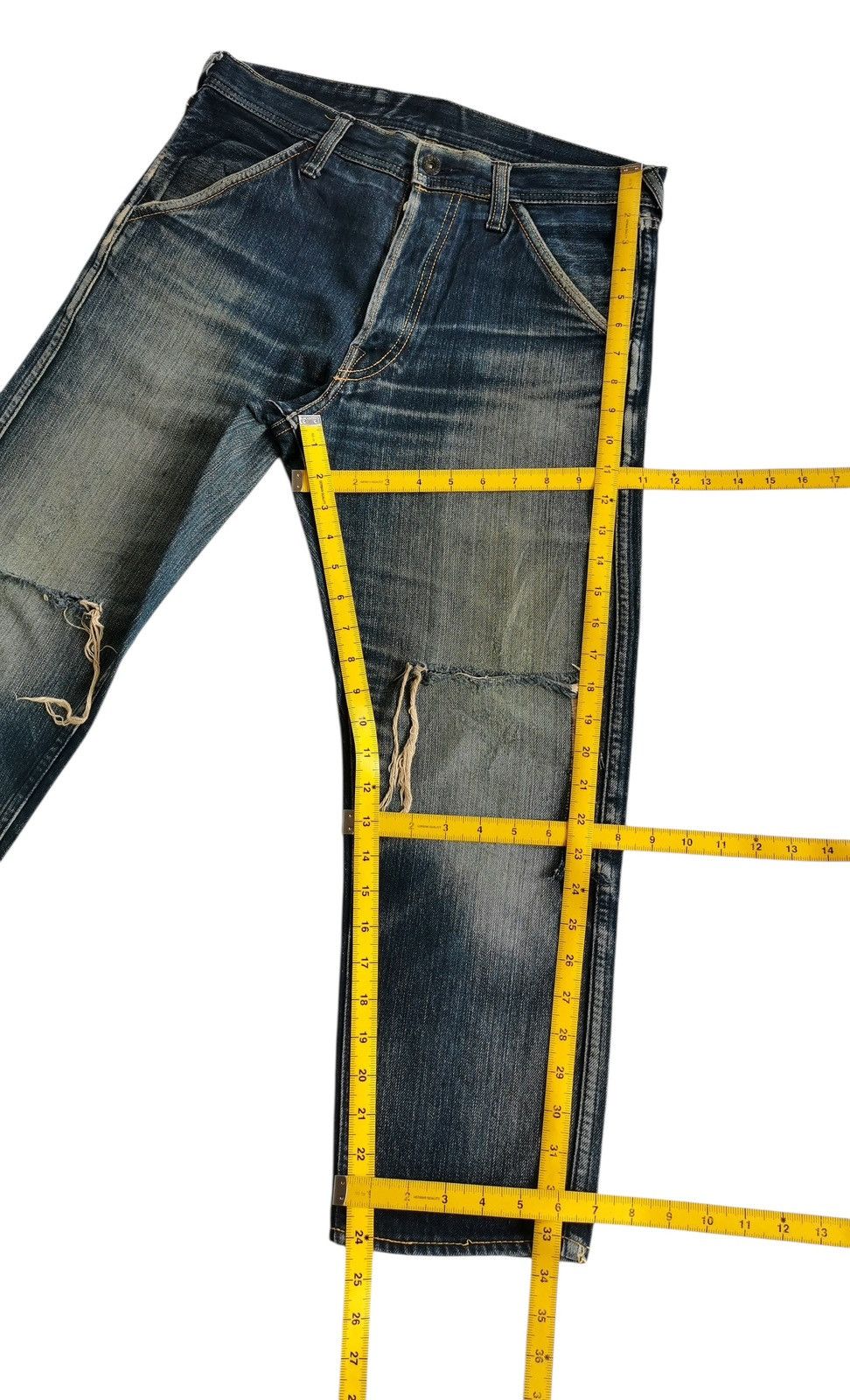Evisu Evisu Genes Osaka Distressed Seagull Denim Vintage Wash Size US 31 - 13 Thumbnail