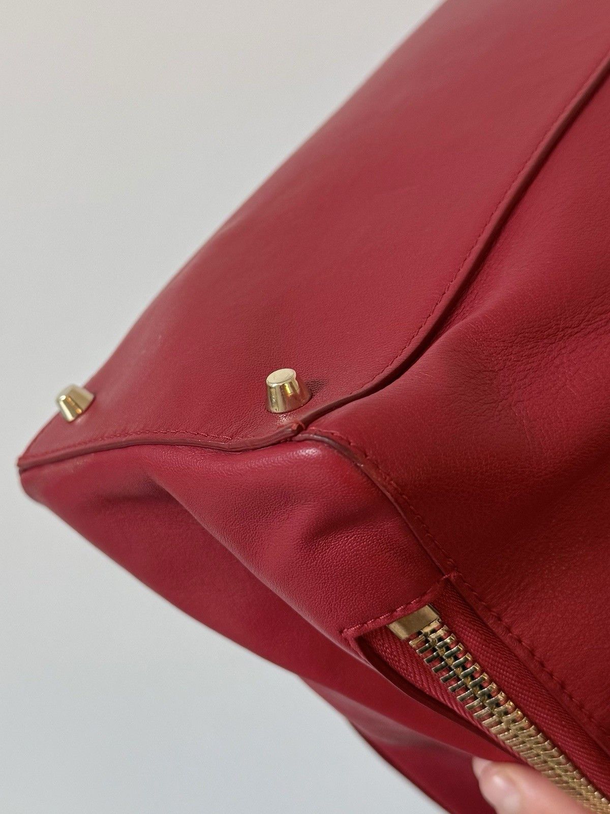 Furla Furla Twiggy Red Hand satchel Bag Leather 2 Way Tote Bag Size ONE SIZE - 18 Thumbnail