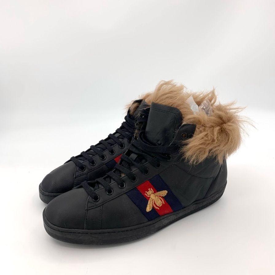 Gucci [Gucci] Ace Red/Blue Web Stripe Bee-Embroidered Lace-Up Snea Size US 10.5 / IT 40.5 - 1 Thumbnail