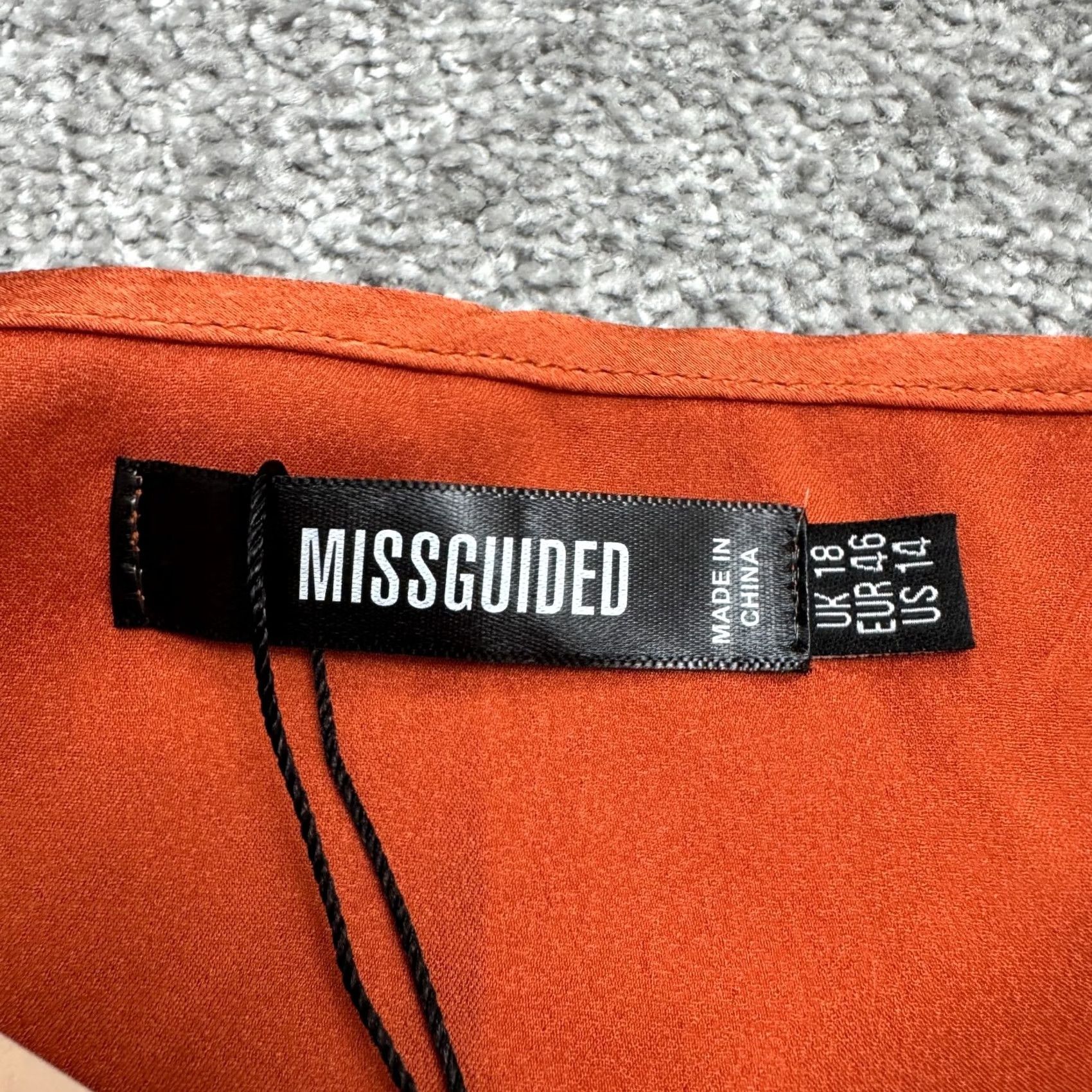 Missguided Missguided Satin Cowl Cami Midi Slip Dress Womens 14 Rust Orange Spaghetti NWT Size XL / US 12-14 / IT 48-50 - 7 Thumbnail