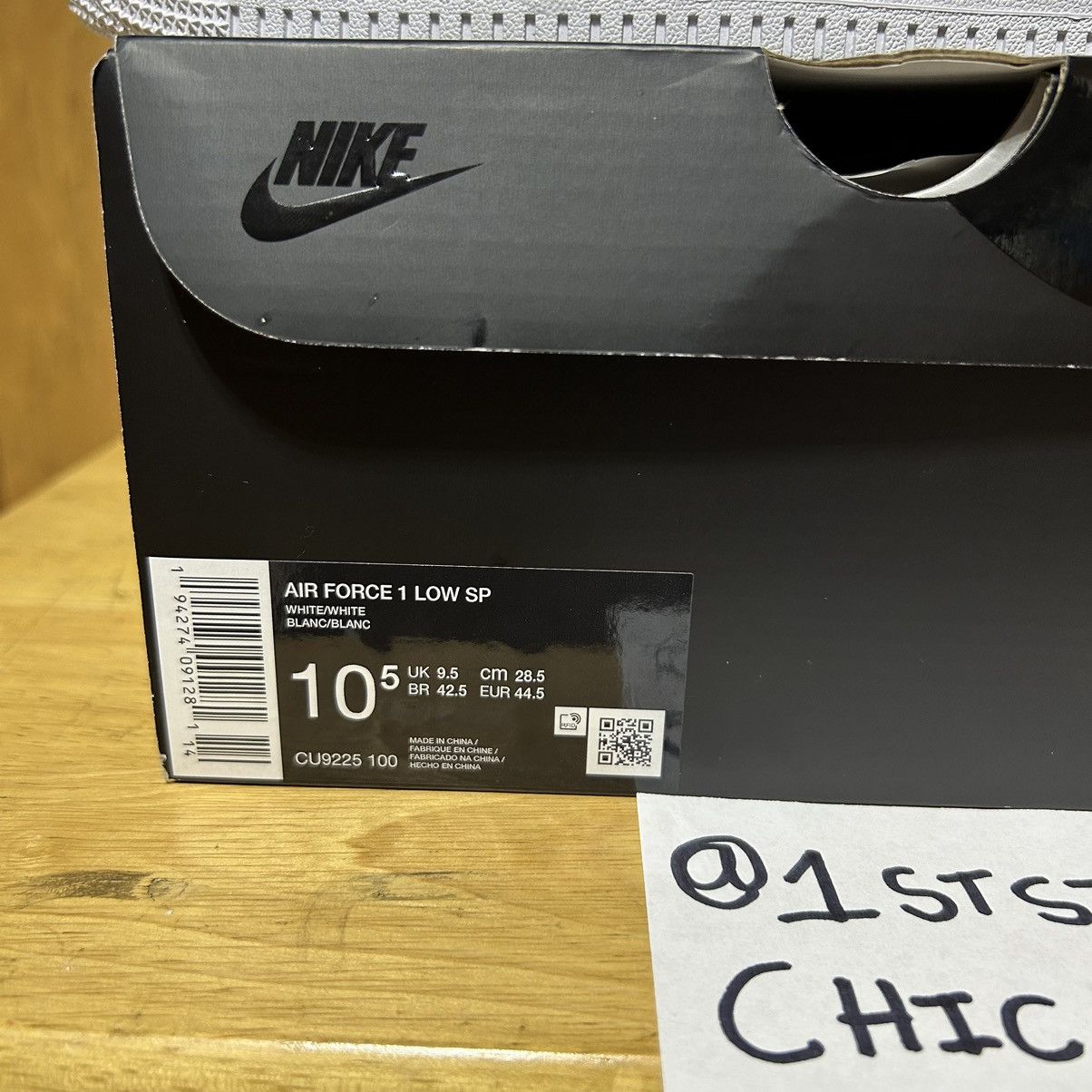 Nike × Supreme Supreme Nike Air Force 1 Low Men’s Size 10.5 White NEW Size US 10.5 / EU 43-44 - 8 Thumbnail