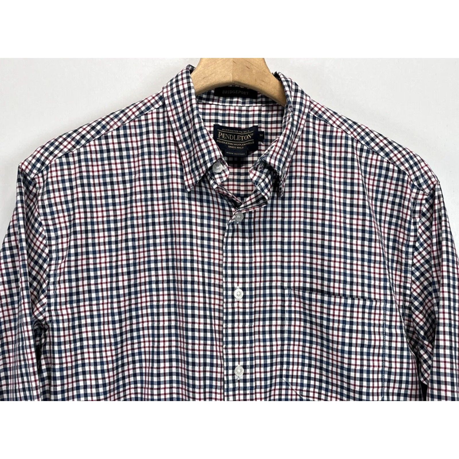 Pendleton Pendleton Plaid Button Down Shirt Medium Mens Cotton Blue White Red Navy Size US M / EU 48-50 / 2 - 2 Thumbnail