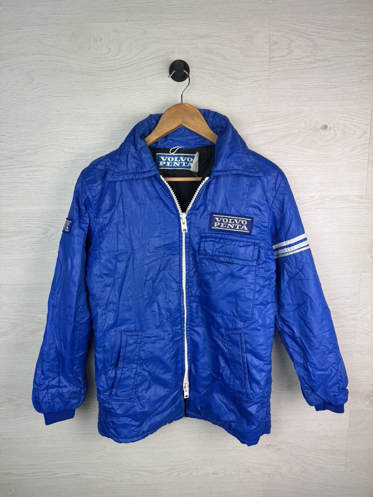 Vintage Vintage Volvo Penta Racing Work Jacket Blue Size US S / EU 44-46 / 1 - 1 Thumbnail