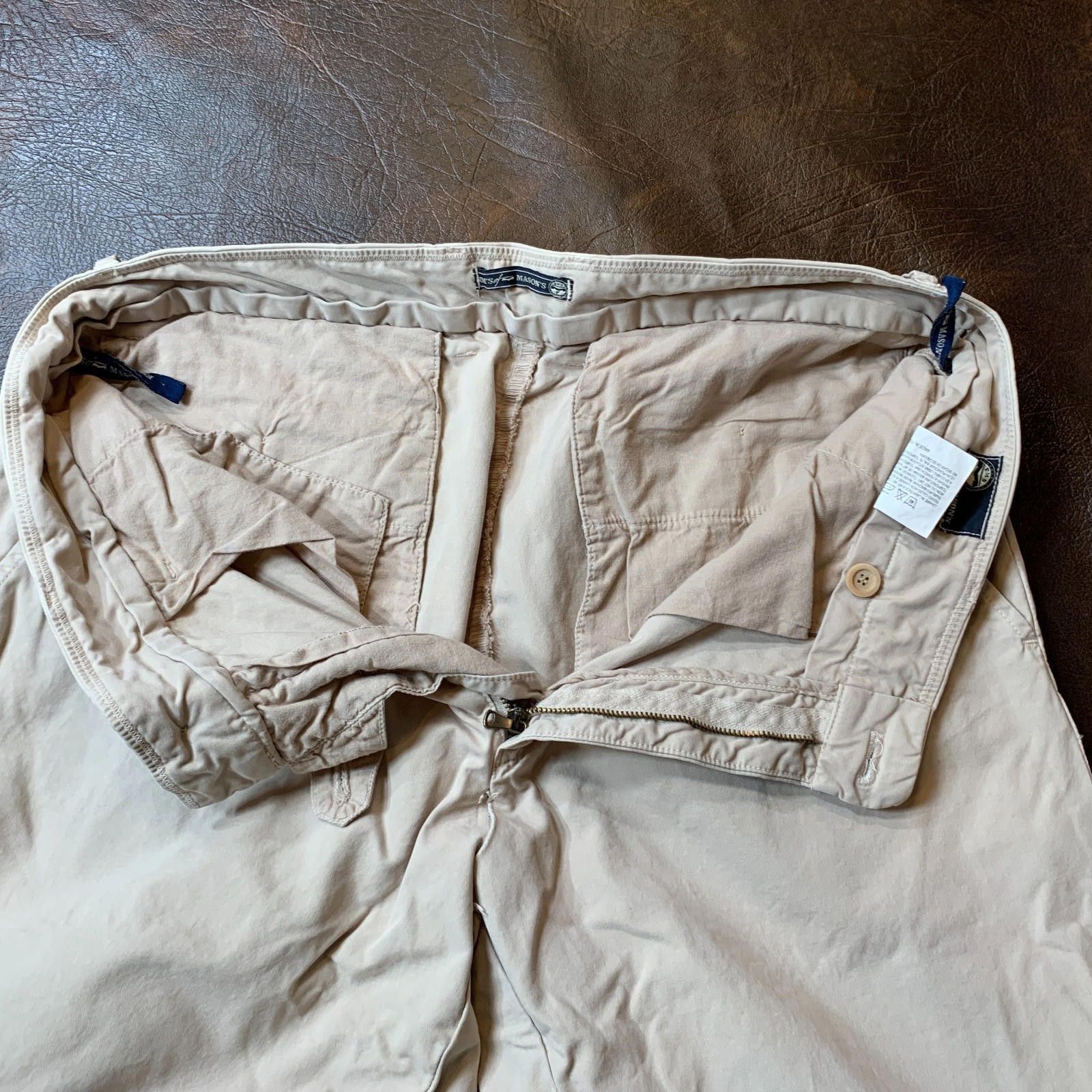 Mason's MENS Mason's Pants 50 34x31 Khaki Straight Leg Chino 321 Size US 34 / EU 50 - 6 Thumbnail