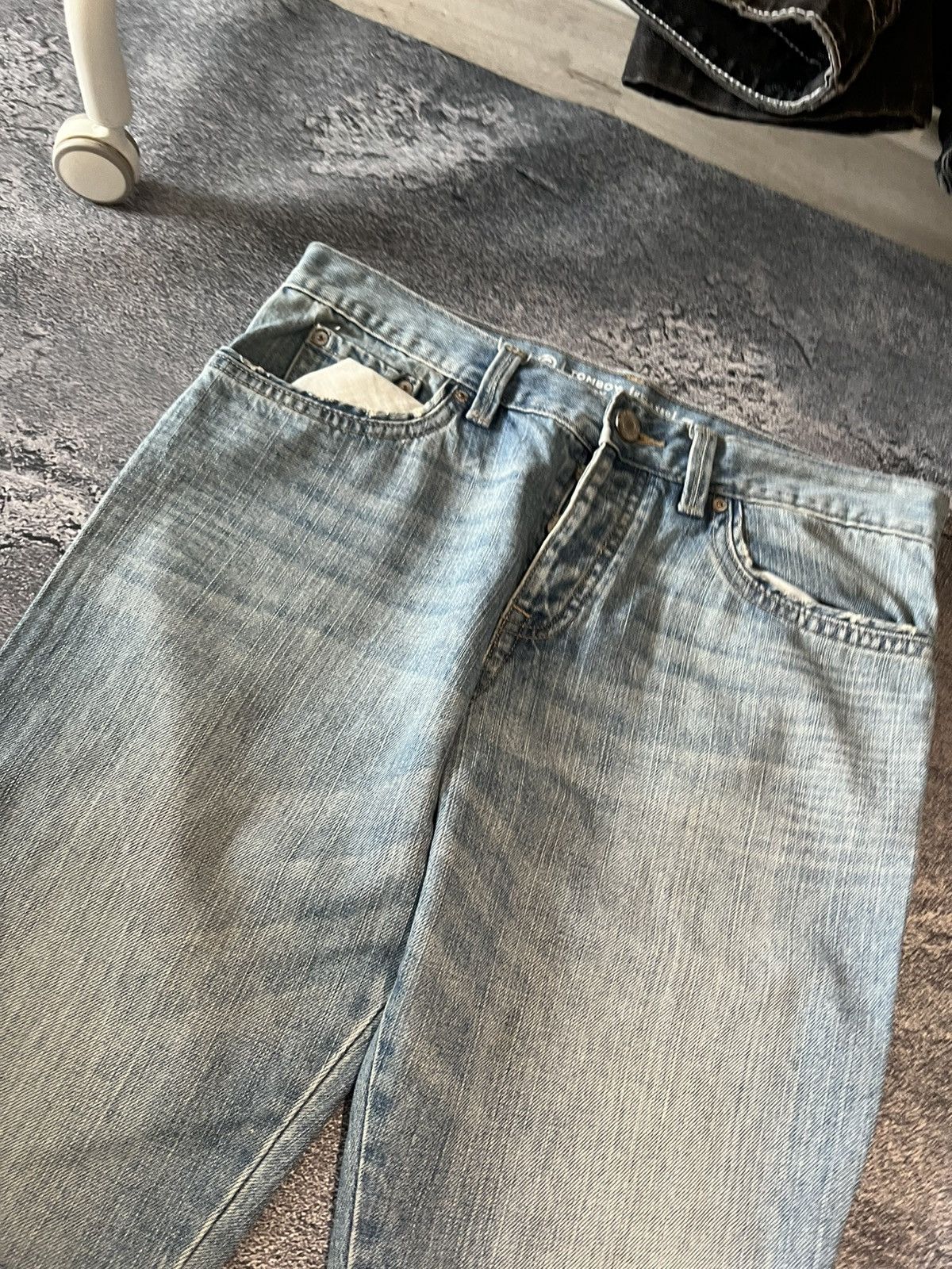 Japanese Brand Vintage Relaxed Draped Skinny Jean / Number Nine Style Blue Size US 32 / EU 48 - 5 Thumbnail